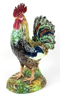 Delphin Massier Vallauris French Majolica Rooster