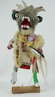 20th C. H/P Carved Wooden Hopi Kachina Doll