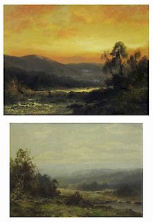 GRIFFIN, Thomas. Two Oil on Canvas Landscapes.