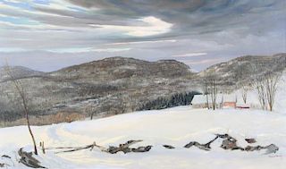 GERVASI, Frank. Oil on Canvas. "Winter in the