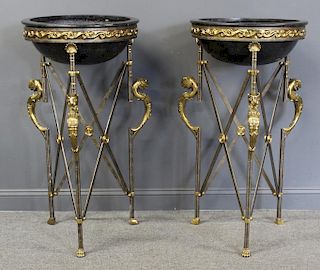 Maitland Smith Pair of Gilt and Patinated Metal