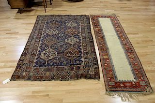 Antique & Finely Hand Woven Carpet & Runner.
