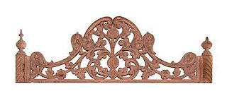 A Carved Wood Overdoor Panel, Width 24 inches.