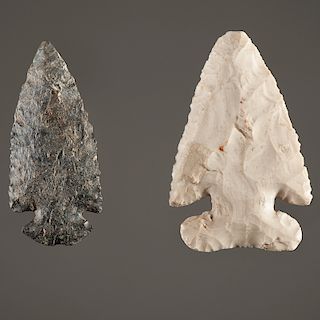 A Thebesl Point AND A Coshocton Flint Dovetail