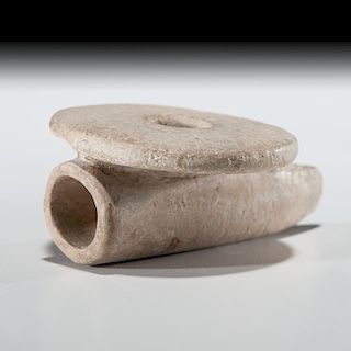 A Mississippian Limestone Disc Pipe