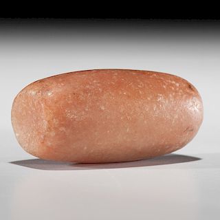 A Red Ferruginous Undrilled Quartz Bead