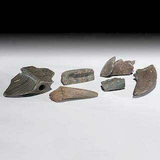 Broken Slate Bannerstone Fragments