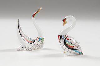 Hollohaza Porcelain Fishnet Birds 