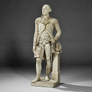 Full-length Carved Marble Statue of General George Washington