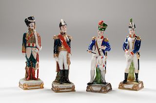 Continental Porcelain Military Figures 