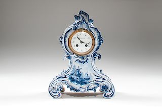 Japy Freres Delft Mantel Clock for Tiffany & Co.