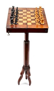 Vintage Wood Chess Box Height of box 1 5/8 x width 13 1/8 x length 15 3/8 inches (open)