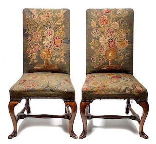 Pair of English Ilse of Man Chairs Height 42 1/2 x width 22 x depth 20 inches