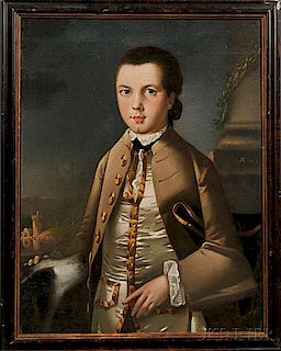 Anglo-American School, 18th Century      Portrait of a Young Man.