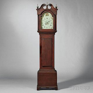 Red-stained Birch Tall Case Clock