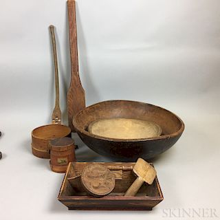 Small Group of Wooden Domestic Items
