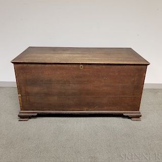 Large Inlaid Oak Dowry Chest