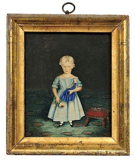 Miniature Portrait of a Girl with a Doll