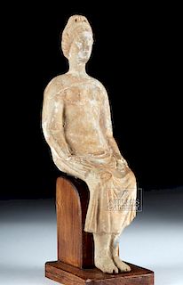 Greek Canosan Terracotta Seated Female