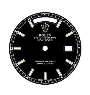 Rolex Oyster Day Date Black Watch Dial 