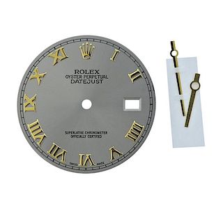 Rolex Datejust Roman Watch Dial Hands Set