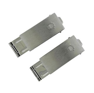 Rolex Watch Stainless Bracelet Buckle Clasp Lot of 2