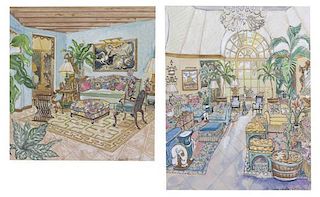 Tania Vartan, (20th/21st century), Rooms of Lilly Pulitzers House, 2004 (two works)