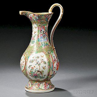 Chinese Export Porcelain Rose Medallion Ewer