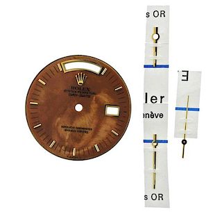 Rolex President Day Date Watch Wood Dial Hands Set
