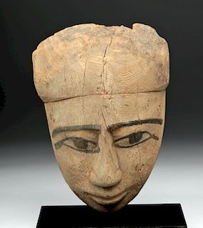 Egyptian Wood Sarcophagus Mask - 2600+ years old