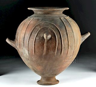 Large Etruscan Pottery Stamnos / Storage Vessel
