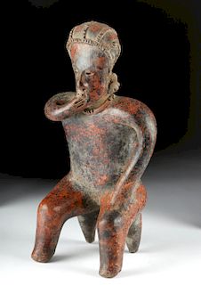 Fine Nayarit Pottery Redware Seated Figure