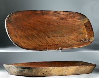 Large Early 20th C. Hawaiian Wooden Poi Platter