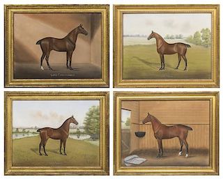 Dan W. Smith, (American, 1865-1934), Race Horses (four works)