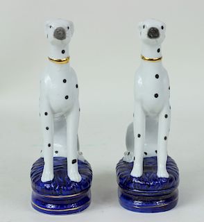 Decorative French Porcelain Dalmatian Figures
