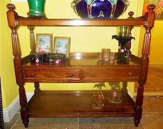 A William IV Mahogany Server, Height 40 3/8 x width 41 x depth 16 3/4 inches.