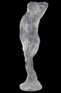 Lalique France "Oceanide" Crystal Statue w/ Box