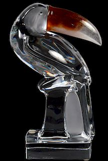 Daum Crystal Toucan Figurine