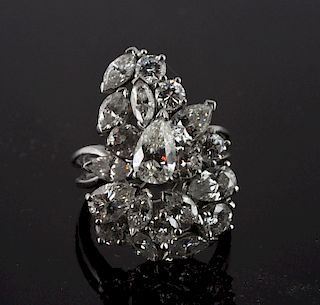 Diamond & Platinum Cocktail Ring