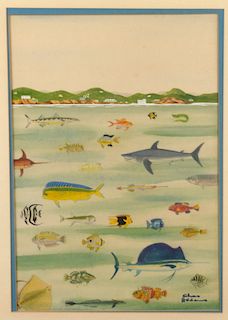 Charles Samuel Addams "Under the Sea" WC/P New Yorker Cover