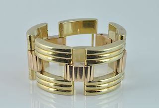 Tiffany & Co. Yellow & Rose Gold Link Bracelet