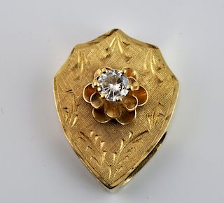 Vintage Diamond & 14kt. Gold Pendant/Slide
