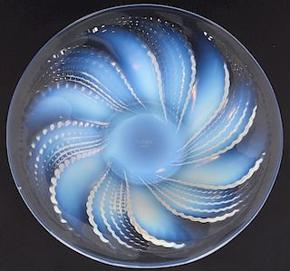 Rene Lalique French Crystal 'Fleurons' Plate