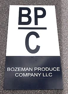 Bozeman Produce Company Advertising Sign