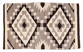 Large Navajo Borderless Crystal Pattern Wool Rug