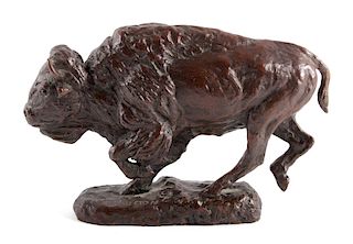 Original J.K. Ralston Buffalo Bronze Sculpture