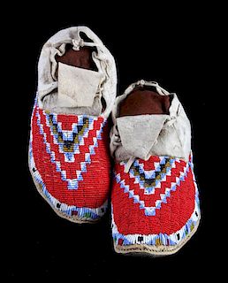 Sioux Native American Beaded Moccasins