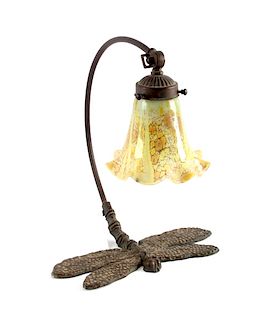 Glasshouse Art Glass Dragonfly Lamp