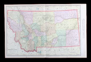 1902 Montana and Yellowstone National Park Map
