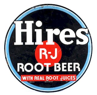 Hires Root Beer Embossed Advertising Sign